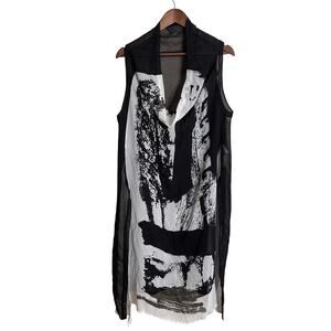 Moyuru Japan Abstract Avant-Garde Long Tunic Art-To-Wear Womans M/L